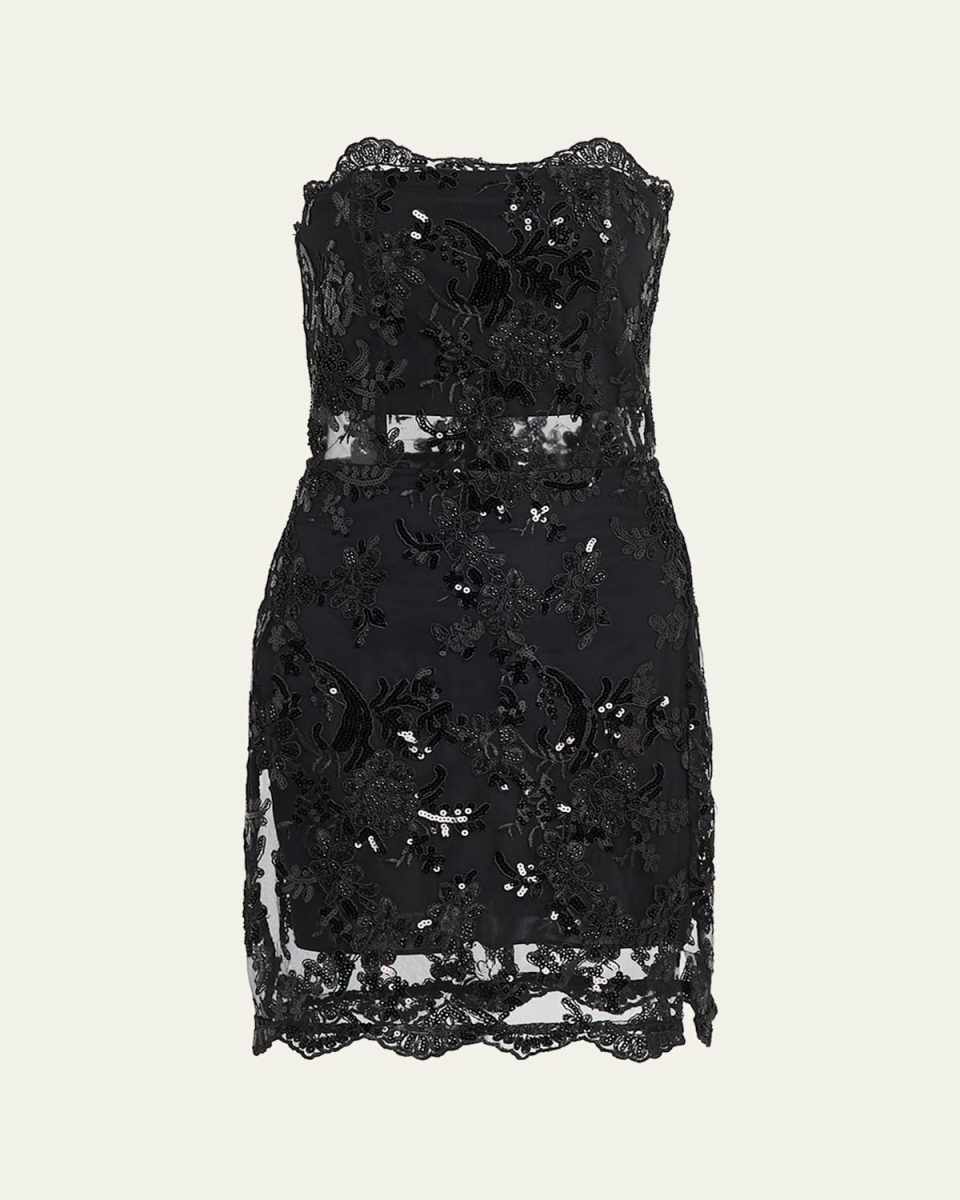 Georgie Embellished Lace Mini Dress